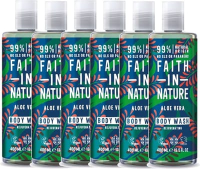 FAITH IN NATURE - Body Wash Aloe Vera – 6 pak – Verfrissend - Natuurlijk - Voordeelverpakking