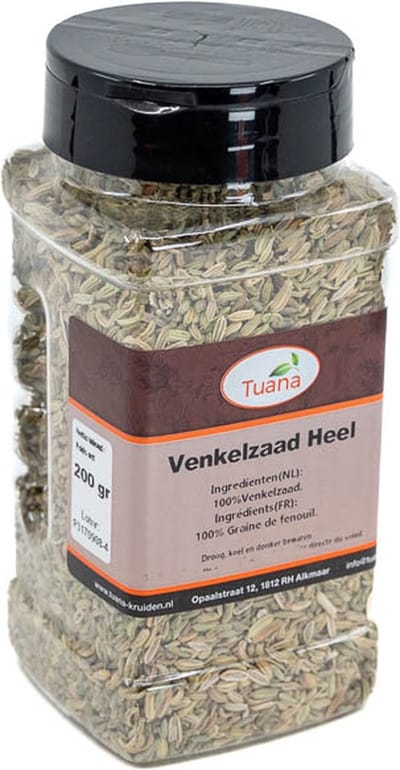 Tuana Kruiden - Venkelzaad Heel - 140 Gram - Tuanashop - MP-V-0006