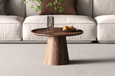 Salontafel 'Jules' 65x40 cm Rond Mango Hout Lichtbruin
