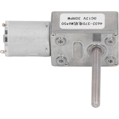 30RPM DC-motor met vertraging Zelfvergrendelend vermogen Grote aanpassing Wormwielmotor DC12V M6x50mm