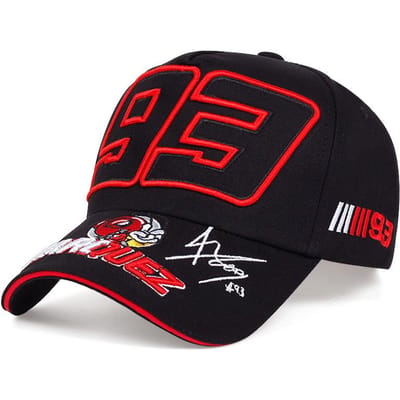 Katoen Geborduurd Buiten motorfiets 93 Pet crosscountry raceauto Team moto gp Racing baseballpet man vrouw cadeau zonnehoed black