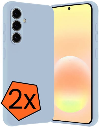 Hoes - 2 Stuks - Geschikt voor Samsung Galaxy A57 - Sterk & Shockproof - Case Siliconen - Back Cover - Telefoon Hoes - Lichtblauw
