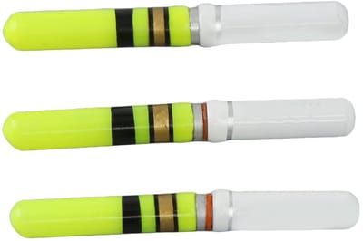 Dailygoody - Nacht Vissen - LED Float - Gloeiende Bobbers - Groente - Lichtgevende Float - Gereedschap voor Nachtvissen - 3 Stuks