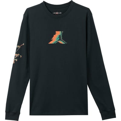 Jordan T-shirts Heren Zwart Ronde Hals Normale Rechte Pasvorm M black