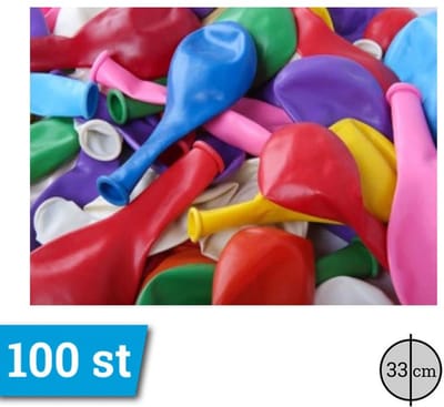Latex ballonnen 33cm 100 stuks Assortiment Kleuren Pastel GT110/ASS