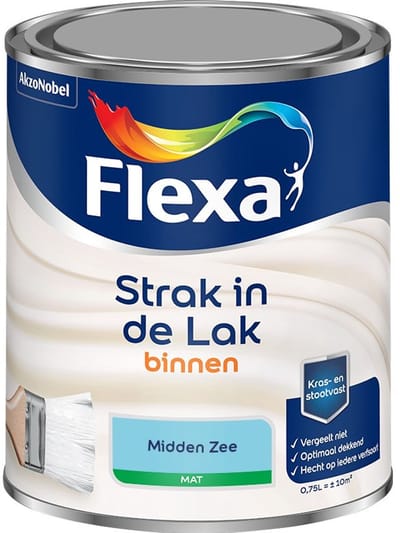 Flexa - Strak In De Lak Binnenlak Mat - Midden Zee - Mengverf - 750 Ml