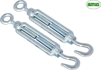 AMIG Draadspanner M5 70mm | Haak / Oog | 2 stuks | Spanschroef Spanner | Verzinkt Smeedstaal