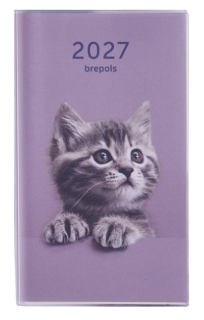 Brepols agenda 2027 - INTERPLAN [0.736] - AMICI + ABC - Zakagenda - 1 week op 2 pagina's - Weekoverzicht - Gespiraleerd - Lila - 9 x 16 cm