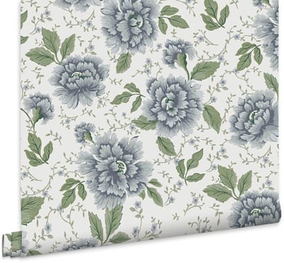 Laura Ashley Pickworth Posy Behang - Bloemen - 10mx52cm - Blauw