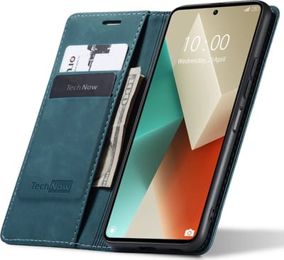 Hoesje geschikt voor Xiaomi Redmi Note 13 4G - Book Case Leer Slimline Blauw