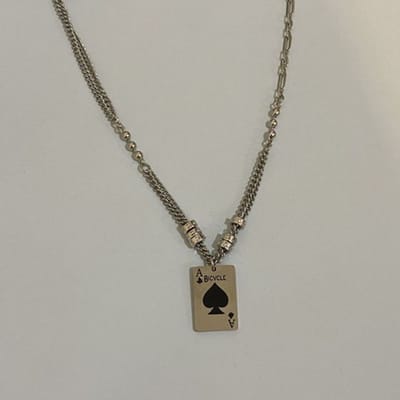Heren Roestvrij Staal Hip Hop Nooit Verkleurend Dames Hanger Ketting Sieraden Accessoires Koreaanse Stijl Choker Trui Ketting gray