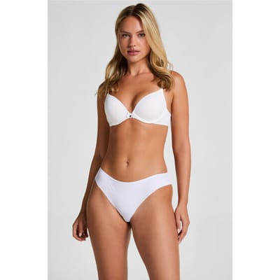 Hunkemöller Dames Lingerie Invisible brazilian Lace Back - Wit - maat XS