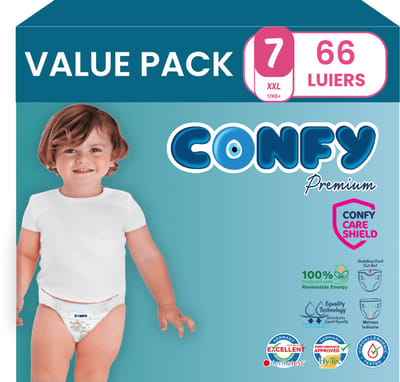 Confy Premium - Luiers Maat 7 (17+kg) - 66 Luiers - Value Pack