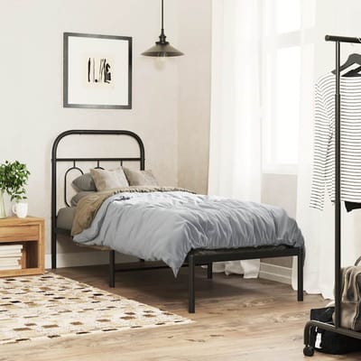 vidaXL - Vervangend - hoofdbord - 75 - cm - metaal - zwart