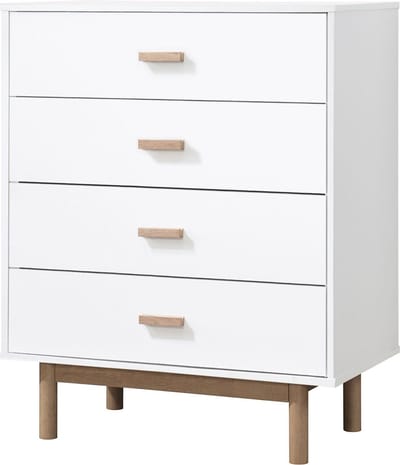 Melanie-Commode - 4-laden - Wit Eikenlook