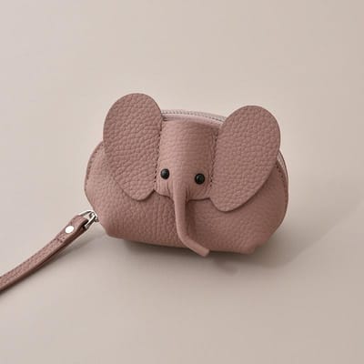 Nouveau Portefeuille Court, Sac à Fermeture Éclair Mode, Porte-Cartes, Mini Éléphant, Petite Pochette à Monnaie, Porte-Cartes de Visite, Sac de Rangement. rose