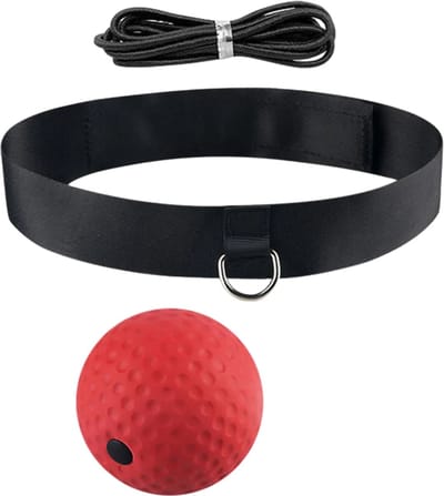 DrPhone StrikeFlex – Boksreflexbal Met Hoofdband - Reflex Trainer - Snelheidsbal voor Reactietraining & Coördinatie - Speed Ball - Zwart