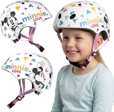 DISNEY Minnie Mouse Veilige fietshelm voor meisjes, verstelbaar 52-56 cm