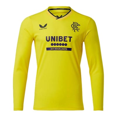 Castore Rangers FC-keepersshirt met lange mouwen voor heren (Geel)