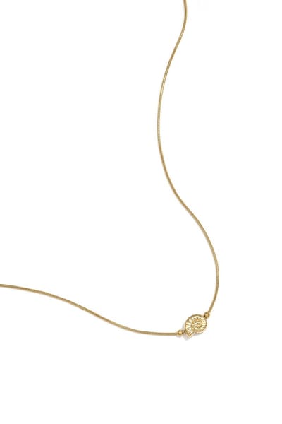 Minimalistische ketting met spiraalschelpje