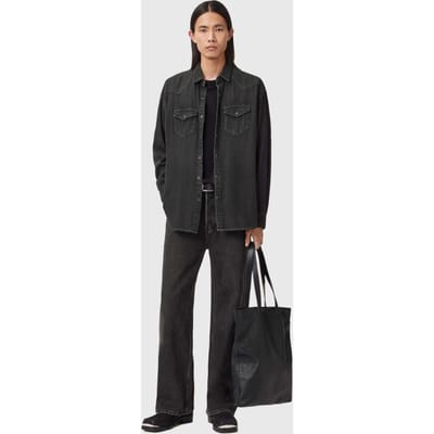 AllSaints Fenton Shirt Black Taglia: S | Camicie Casual Outlet | Uomo | Nero