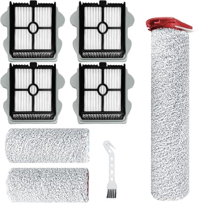 8 stuks - 3 borstels , 4 filters en 1 Reinigingsborstel - Voor Roborock Dyad Pro/Dyad Pro Combo/A10Plus