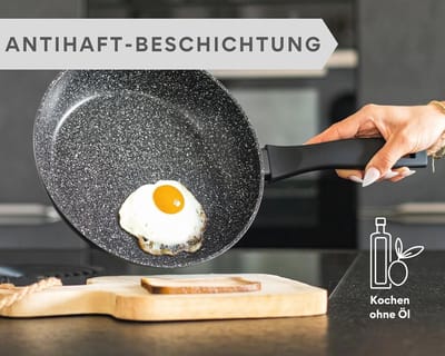 Kleine Koekenpan 16cm - Antiaanbaklaag voor Alle Fornuizen - Vaatwasserbestendig