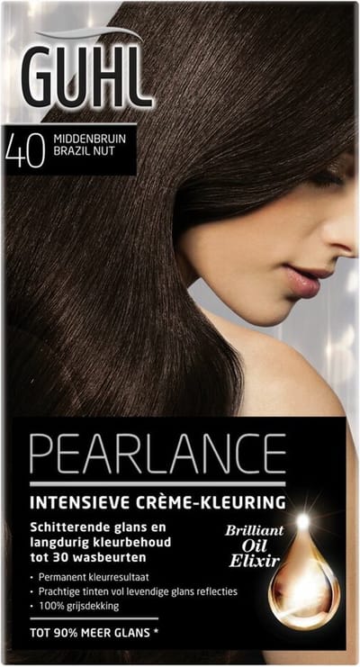 Guhl Pearlance Intensieve Crème-Haarkleuring 40 Middenbruin Brazil Nut - 3 x 117 ml - Voordeelverpakking