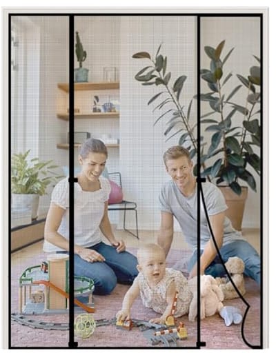 Magnetische Hordeur 170 x 212 cm - Vliegenhor voor Dubbele Deuren, Balkondeuren en Ramen