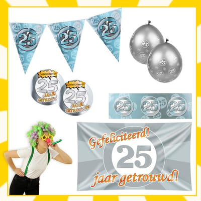 Feestpakket | Huwelijk | 25 jaar | 8-delig