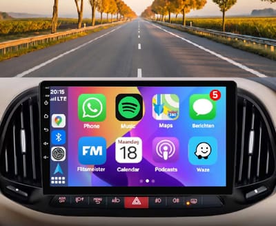 Autoradio 4/64GB met Carplay en Android auto | Geschikt voor Fiat Doblo 2014-2021 | Radio scherm met Navigatie| 2014 2015 2016 2017 2018 2019 2020 2021 Cargo