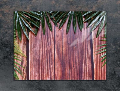TMK ArtDeko - Snijplank - 70x52 cm - Glas - Bladeren
