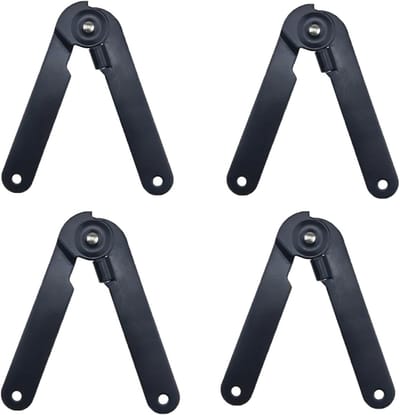 Steunscharnieren 9 Inch - Zwart - Koudgewalst staal - Voor houten kisten en kasten - ShopVlot