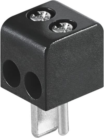 Loudspeaker connector mannelijk zwart - schroefbaar