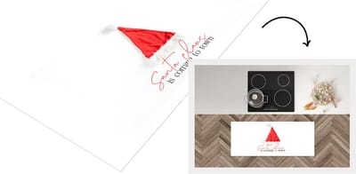 Keukenloper - Loper keuken - Winter - Quote - Kerstmuts - 120x50 cm - Keukenloper vinyl