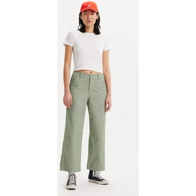 Levi's Ltwt Wide-leg & Flared Jeans Pant Green Maat: W25L31 | Wijde Broeken Outlet | Dames | Groen