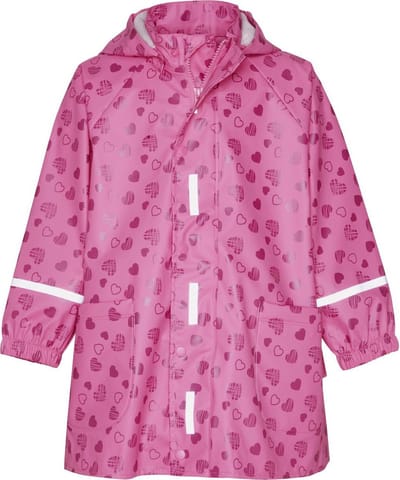 Playshoes - Regenjas voor meisjes - Hartjes overal - Roze - maat 92cm