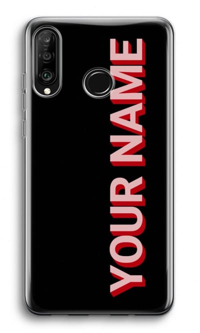 Gepersonaliseerd - Case Company® - Hoesje geschikt voor Huawei P30 Lite hoesje - Namecase - Soft Cover Telefoonhoesje - Bescherming aan alle Kanten en Schermrand