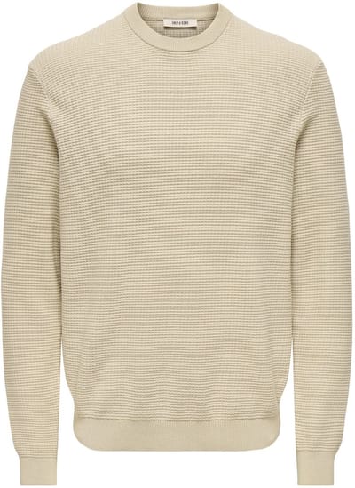 ONLY&SONS - ONSDAVE REG LS CREW NECK KNIT NOOS - Heren - Gebreide truien