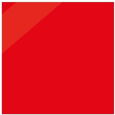 Blanco sticker glans rood, vierkant, beschrijfbaar 400 x 400 mm