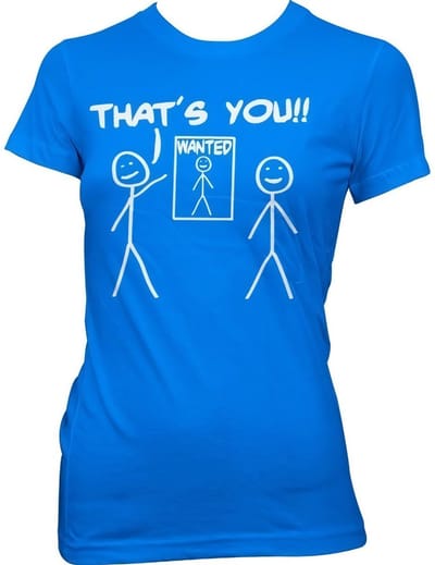 Hybris That's You Wanted Girly T-shirt voor dames, blauw