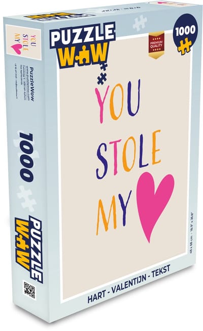 Puzzel Hart - Valentijn - Tekst - Legpuzzel - Puzzel 1000 stukjes volwassenen