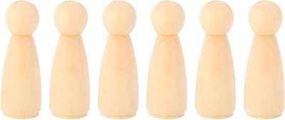 10 Stuks Onbewerkte Houten Poppenlichaampjes voor DIY Schilderen en Creatieve Projecten - Ideaal voor Engelpoppen en Ambachtelijke Decoratie