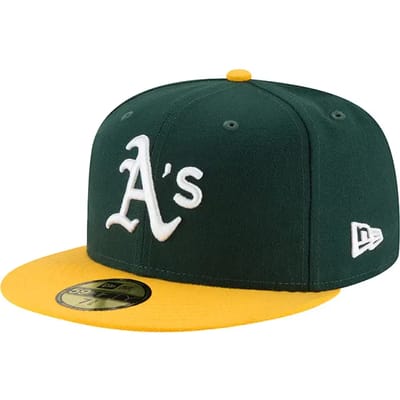 Oakland Athletics 59Fifty Fitted Cap Green Yellow Cap Maat : 6 7/8