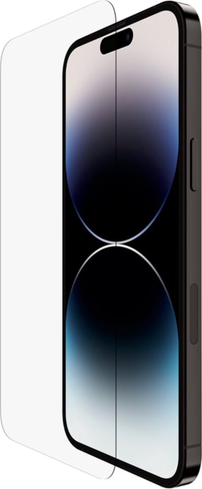 Belkin ScreenForce TemperedGlass antimicrobiële screenprotector - Geschikt voor iPhone 16, iPhone 15 & iPhone 14 Pro