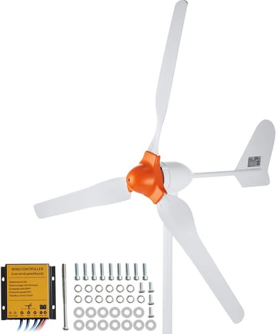 Windturbinegenerator, 800w 12v - 3 Bladen Met Mppt-Regelaar - Startsnelheid 2,5 M/S - voor Thuis, Op De Boerderij Of Op De Boot