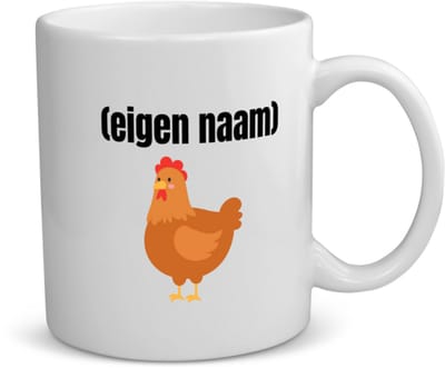 Akyol - kip met eigen naam koffiemok - theemok - Kippen - kippen liefhebbers - iemand die houdt van kippen - verjaardag - cadeau - kado - 350 ML inhoud