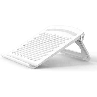 Support pliable pour ordinateur portable, tablette, base ergonomique, creux, refroidissement, antidérapant, portable blanc