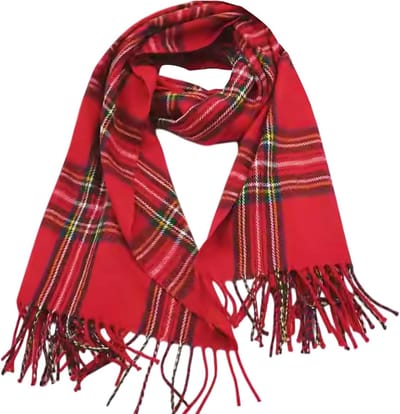 Sjaal - Dames Sjaal - Winter Sjaal - Heren Katoenen Geruite Sjaal - Oversized Sjaal - Geruite Schouder Sjaal - Geruite Deken Sjaal - Modieuze Sjaal - Zacht en Comfortabel - Rood - Cadeau voor Hem - 180*55cm