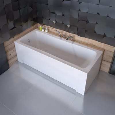 Badland OPTIMA ligbad 140 x 70 cm wit met styropor ombouw